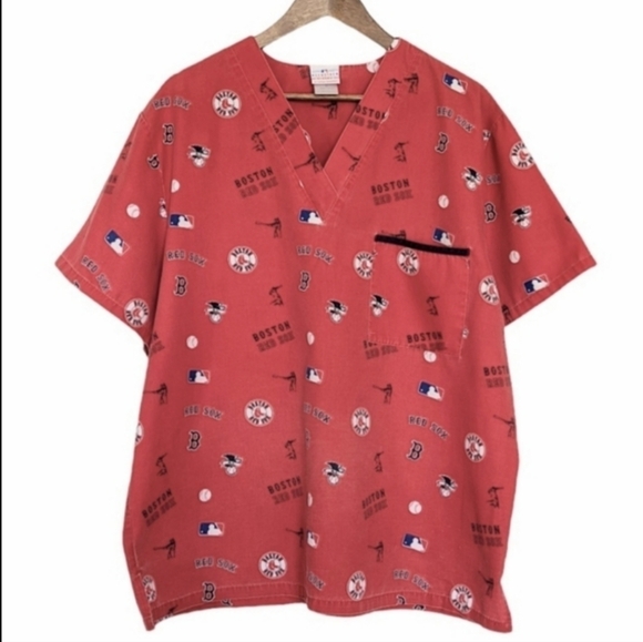 MLB Genuine Merchandise Boston Red Sox Scrub Top Size L - Picture 7 of 7